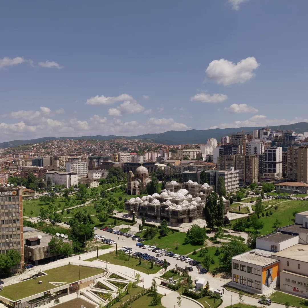 Aerial view of Pristina